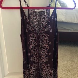 Stitch Fix Racerback Tank (Size: Medium), Color: Burgundy, White & Pink